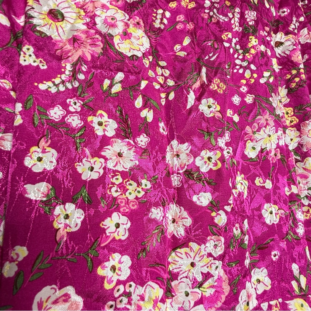 Sezane Victoria Midi Dress Jacquard Floral Minorca Button Front - Picture 8 of 10